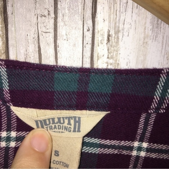 Duluth Purple Plaid Button Down - Picture 6 of 7